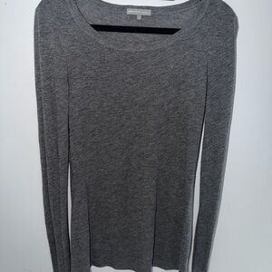 James Perse Women's Long Sleeve Scoop Neck Top - Gray
